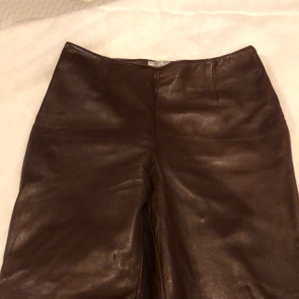 Alberto Makali, soft, brown leather pants. The softest leather ever!